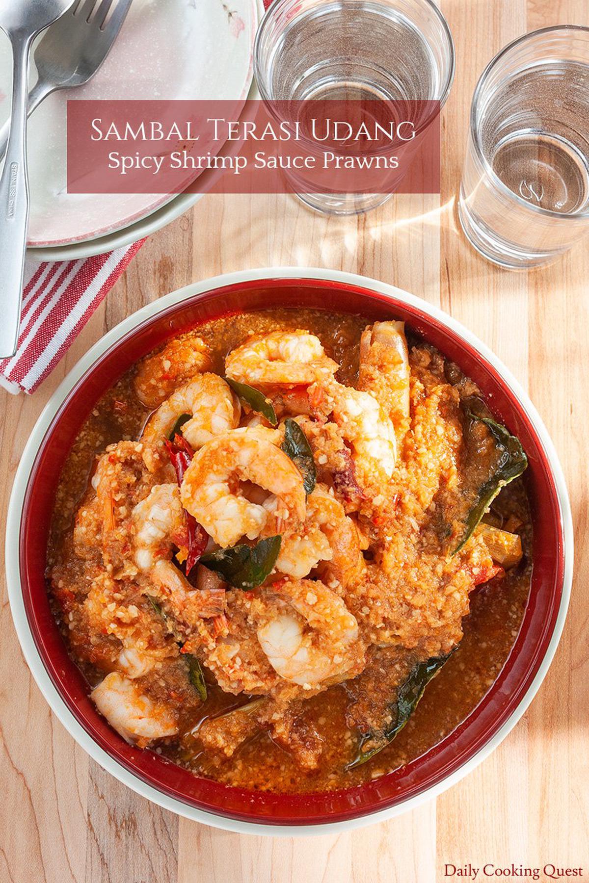 Sambal Terasi Udang - Spicy Shrimp Sauce Prawns