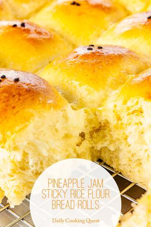 Pineapple Jam Sticky Rice Flour Bread Rolls