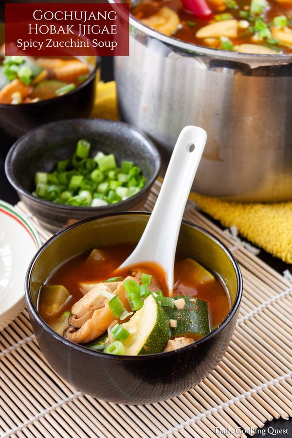 Gochujang Hobak Jjigae - Spicy Zucchini Soup