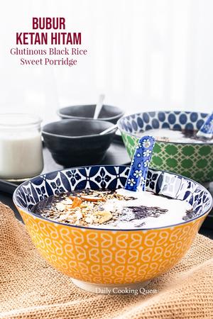 Bubur Ketan Hitam - Glutinous Black Rice Sweet Porridge