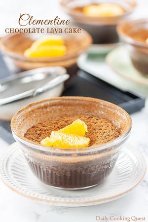Clementine Chocolate Lava Cake
