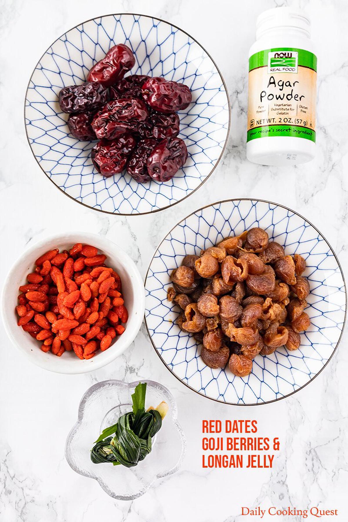 Red Dates, Goji Berries, and Longan Jelly