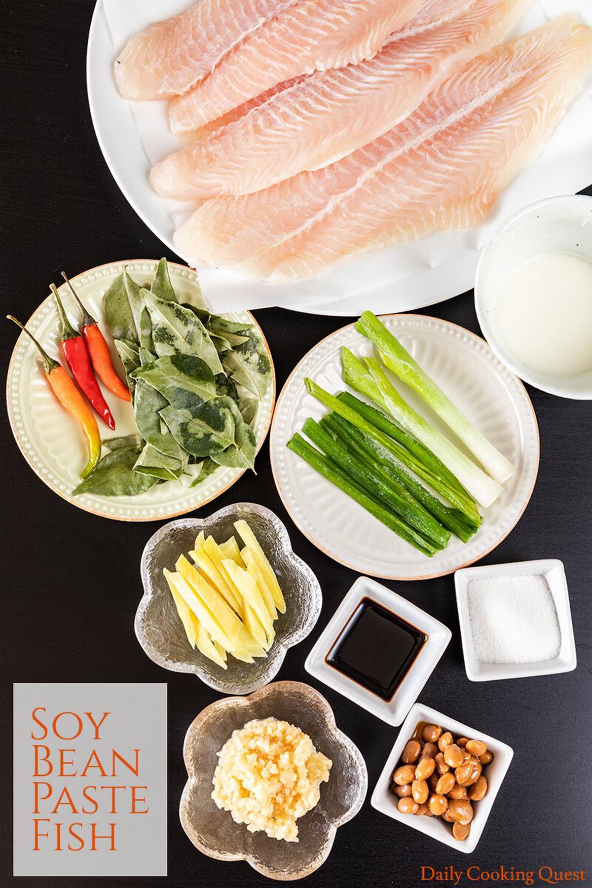 Ingredients for Soy Bean Paste Fish