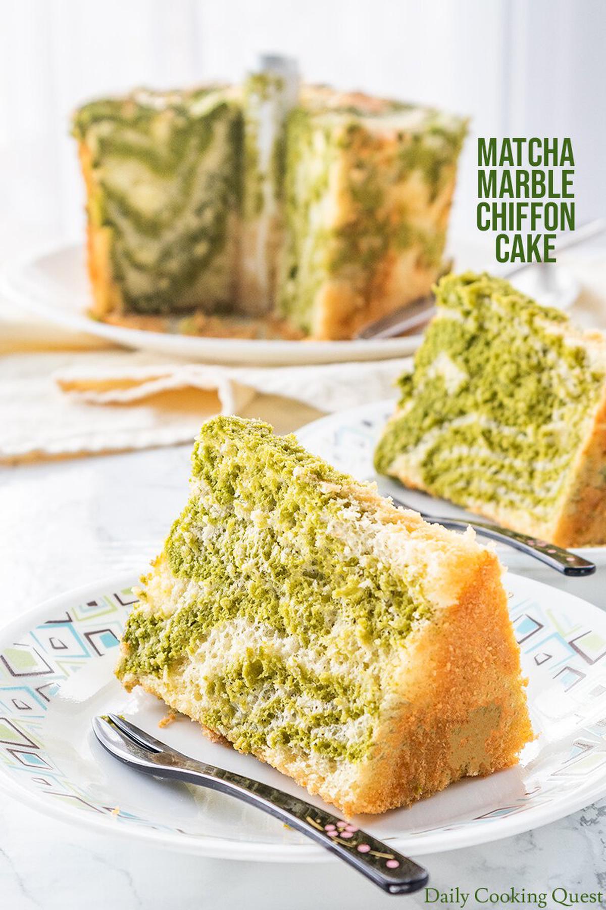 Vanilla Matcha Marble Cake