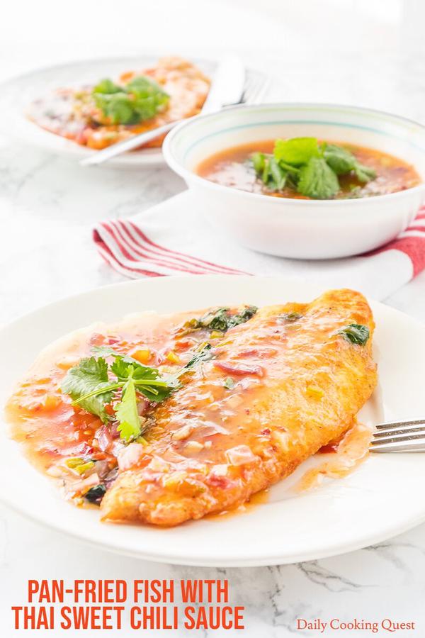 Pan-Fried Fish with Thai Sweet Chili Sauce