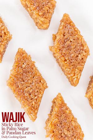 Wajik - Sticky Rice in Palm Sugar and Pandan Leaves