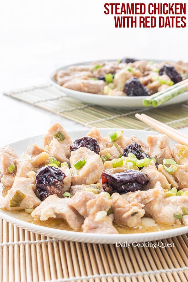 Steamed Chicken with Red Dates
