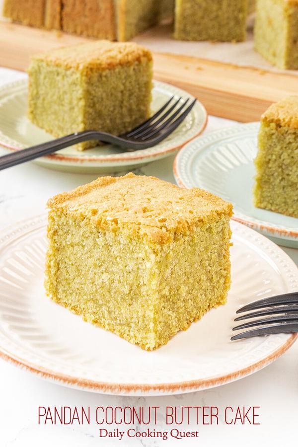 Pandan Coconut Butter Cake