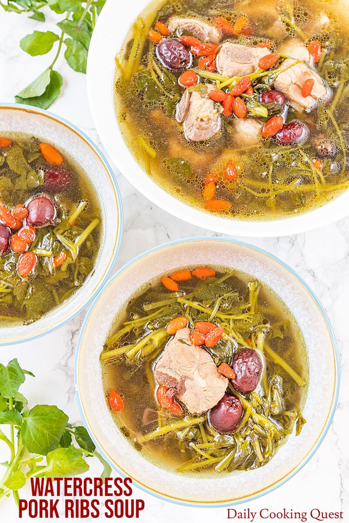 Watercress and Pork Soup | Daily Cooking Quest