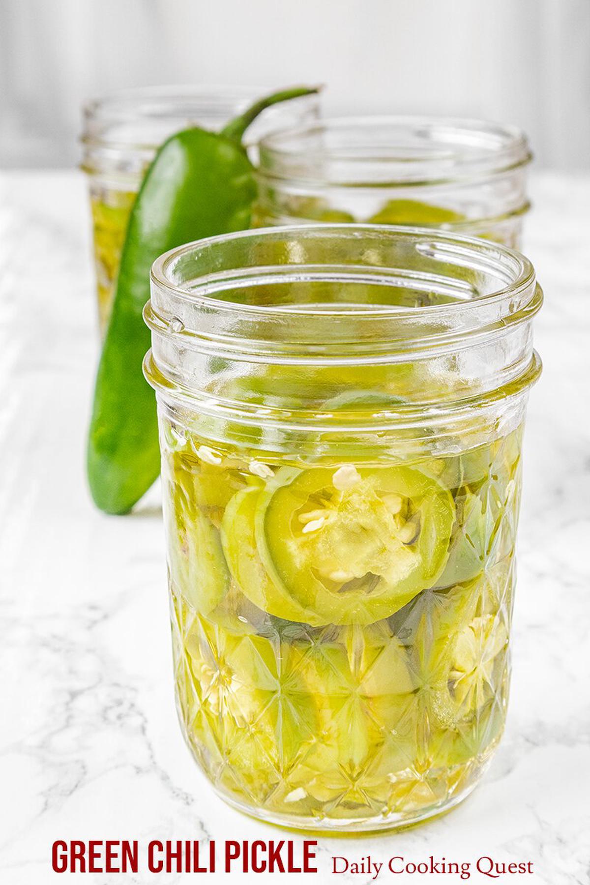 Green Chili Pickle  Daily Cooking Quest