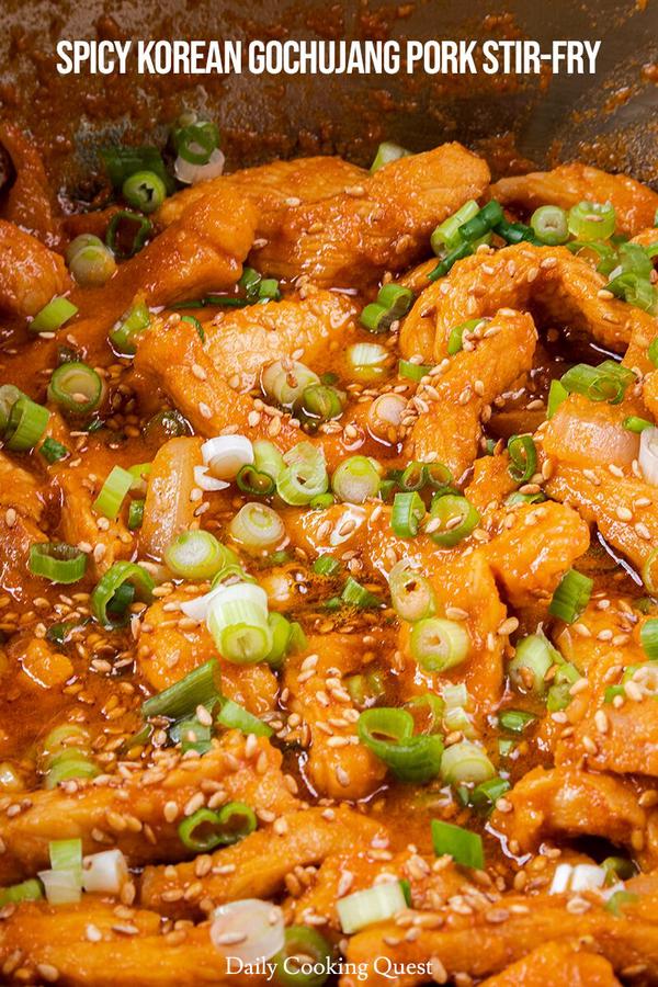 Spicy Korean Gochujang Pork Stir Fry