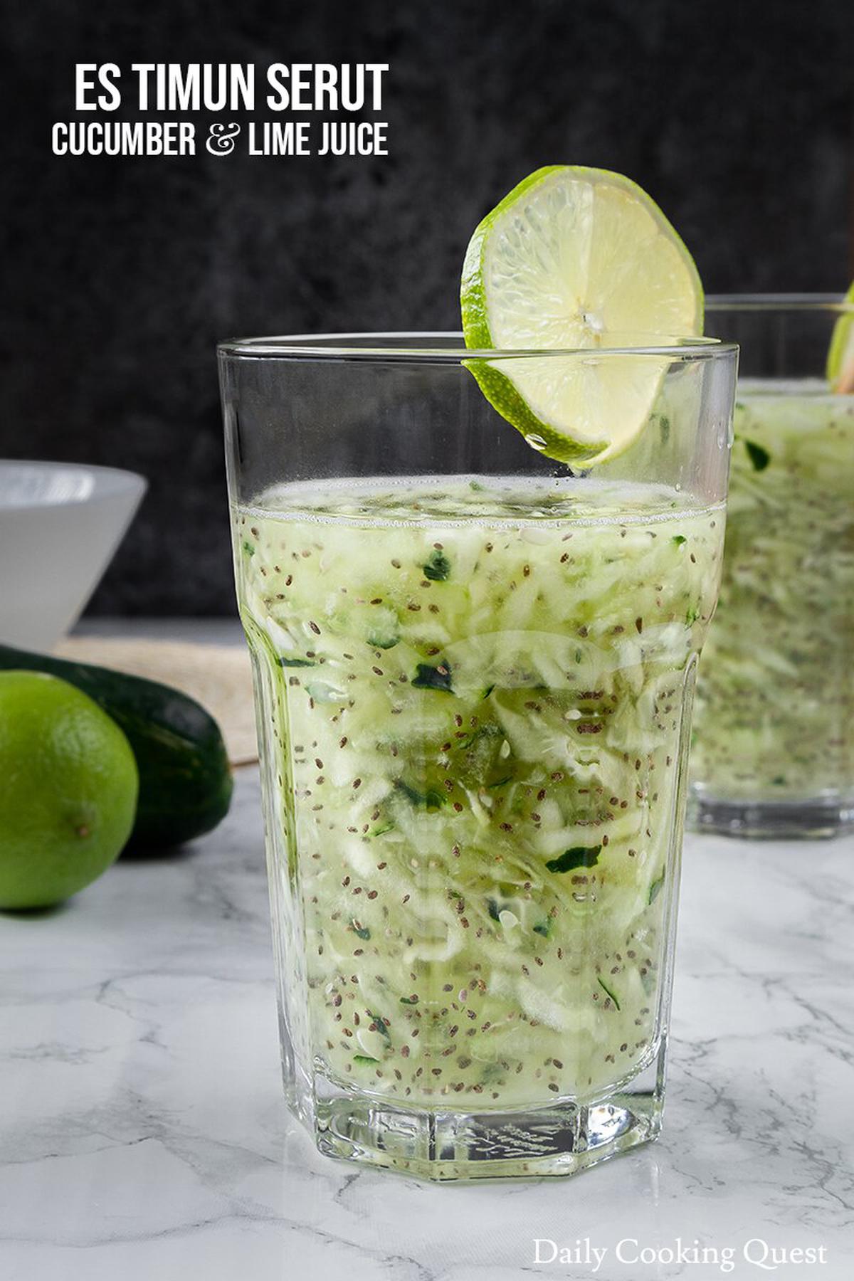 Es Timun Serut - Cucumber and Lime Juice.