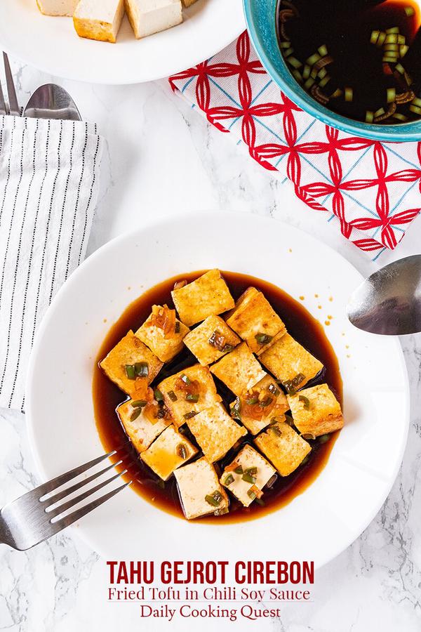 Tahu Gejrot Cirebon - Fried Tofu in Chili Soy Sauce