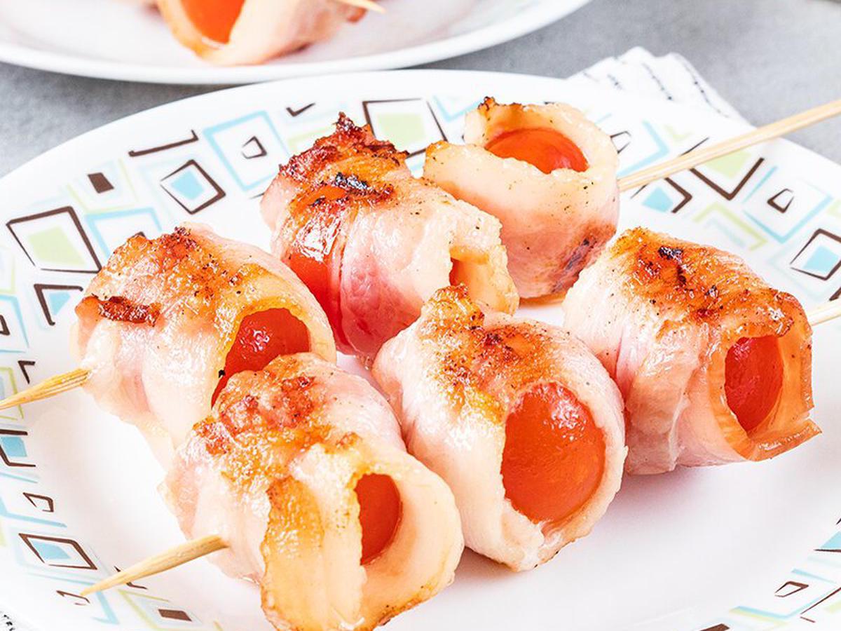 Bacon-Wrapped Tomato Skewers