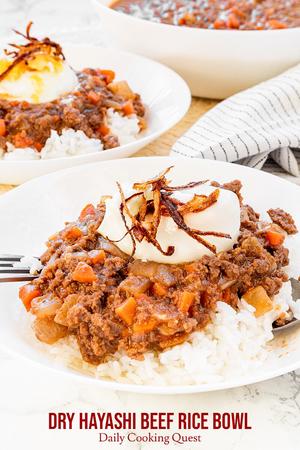 Dry Hayashi Beef Rice Bowl