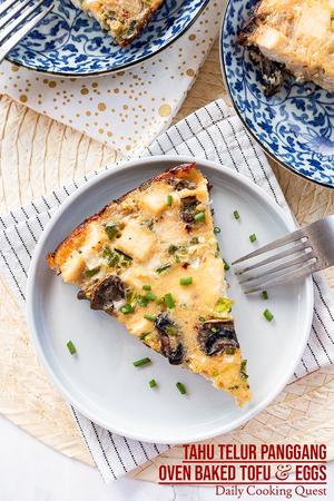 Tahu dan Telur Panggang - Oven-Baked Tofu and Egg