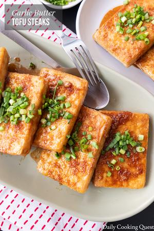 Garlic Butter Tofu Steaks