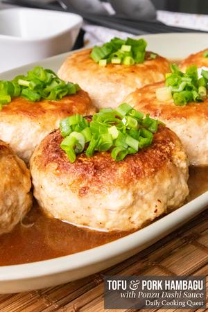Tofu and Pork Hambagu with Ponzu Dashi Sauce