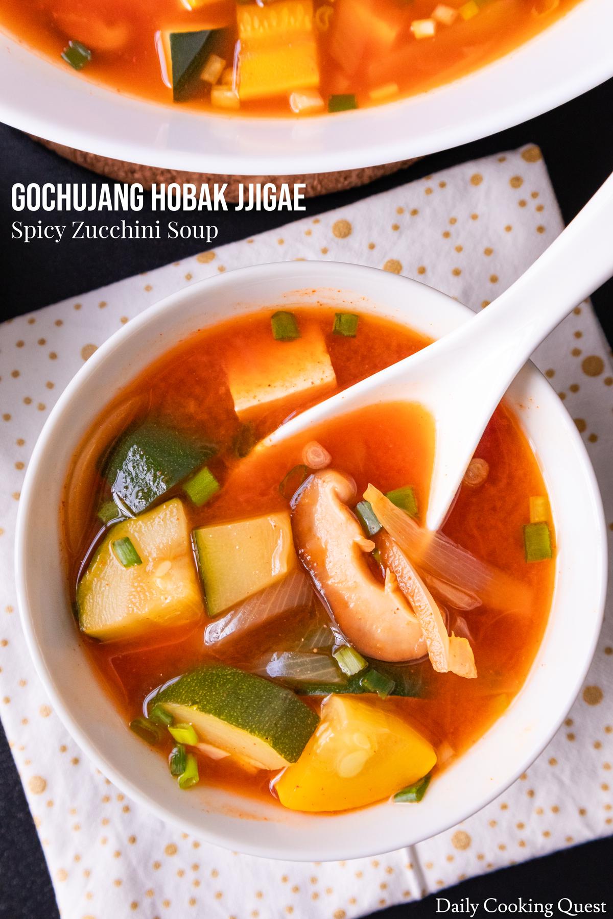 Gochujang Hobak Jjigae - Spicy Zucchini Soup